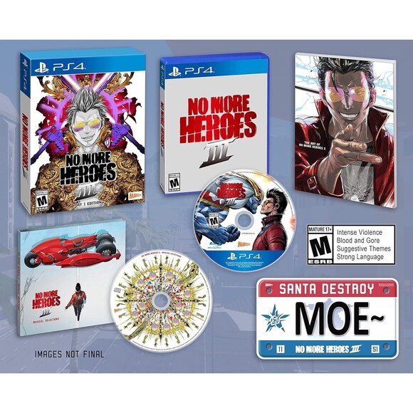 PS4 No More Heroes III 3 Day One 1 Edition PlayStation 4 USA NEW Sealed - Picture 1 of 2